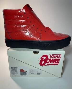 Vans Sk8-Hi Platform 2 David Bowie Ziggy Stardust Red Size 9.5 Men New With Box